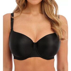 Fantasie 34GG Black USA Smoothing Underwire TShirt Bra Full Coverage FL4620 NEW